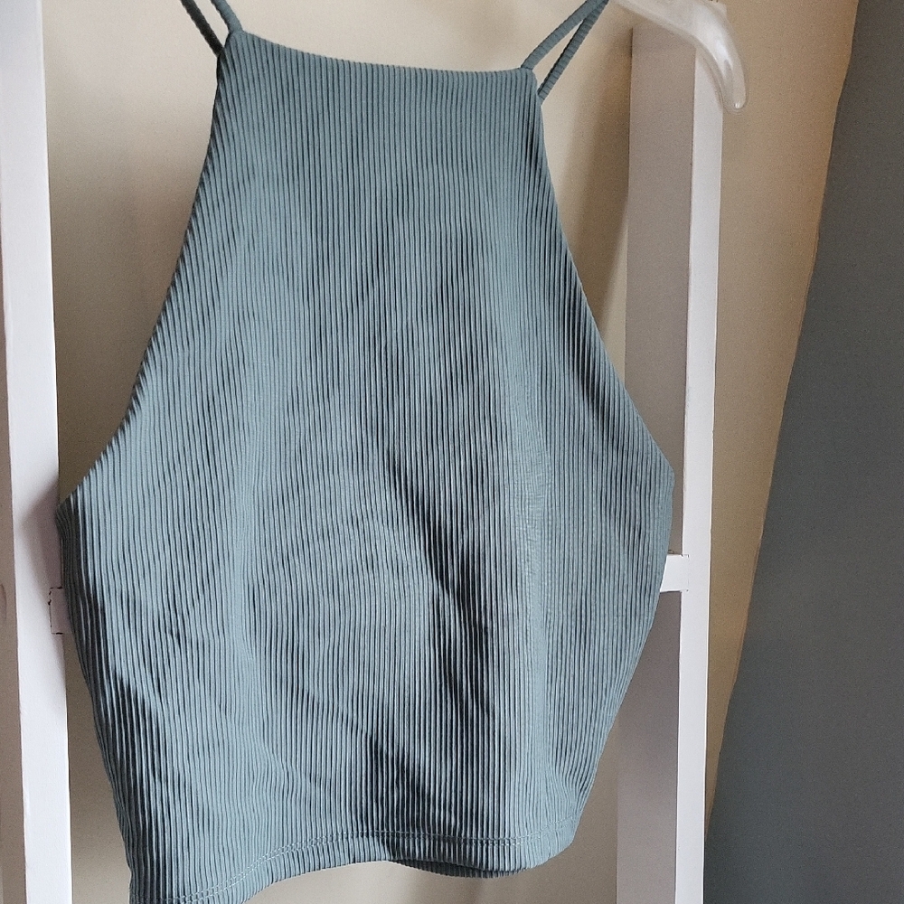 Dynamite Women's Blue Ribbed Top - Picture 3 of 5